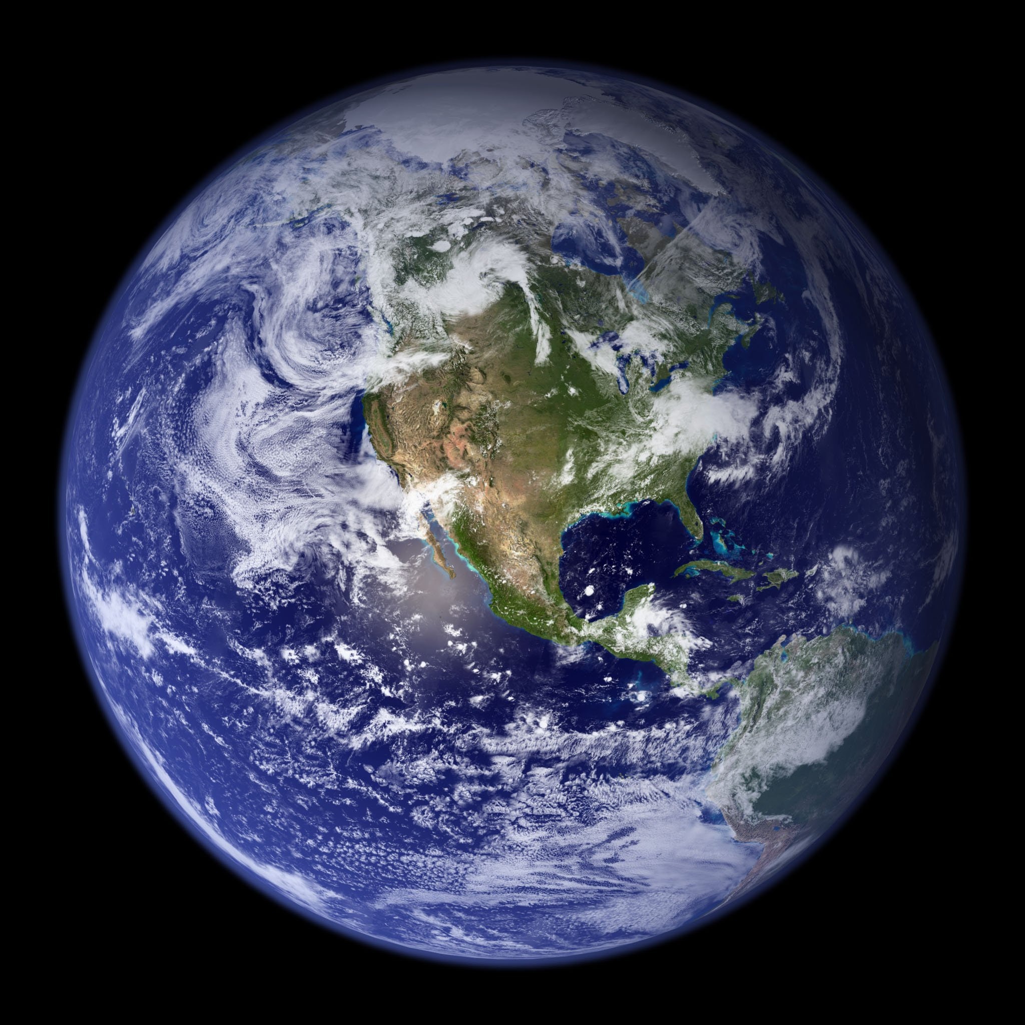 A picture of the Earth from space.